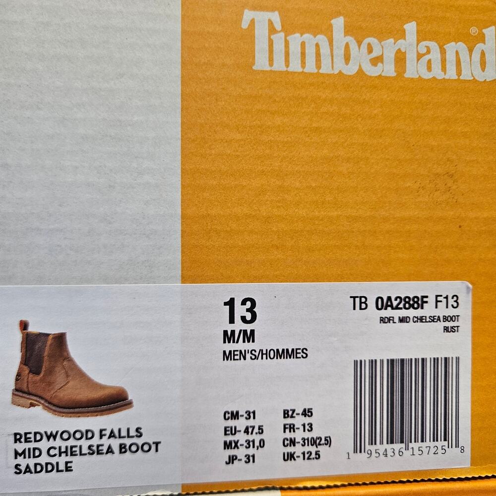 TIMBERLAND MEN'S 13 REDWOOD FALLS CHELSEA BOOT SADDLE TB0A288FF13 - Picture 7 of 7